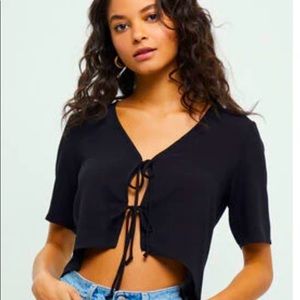 Tie front crop top